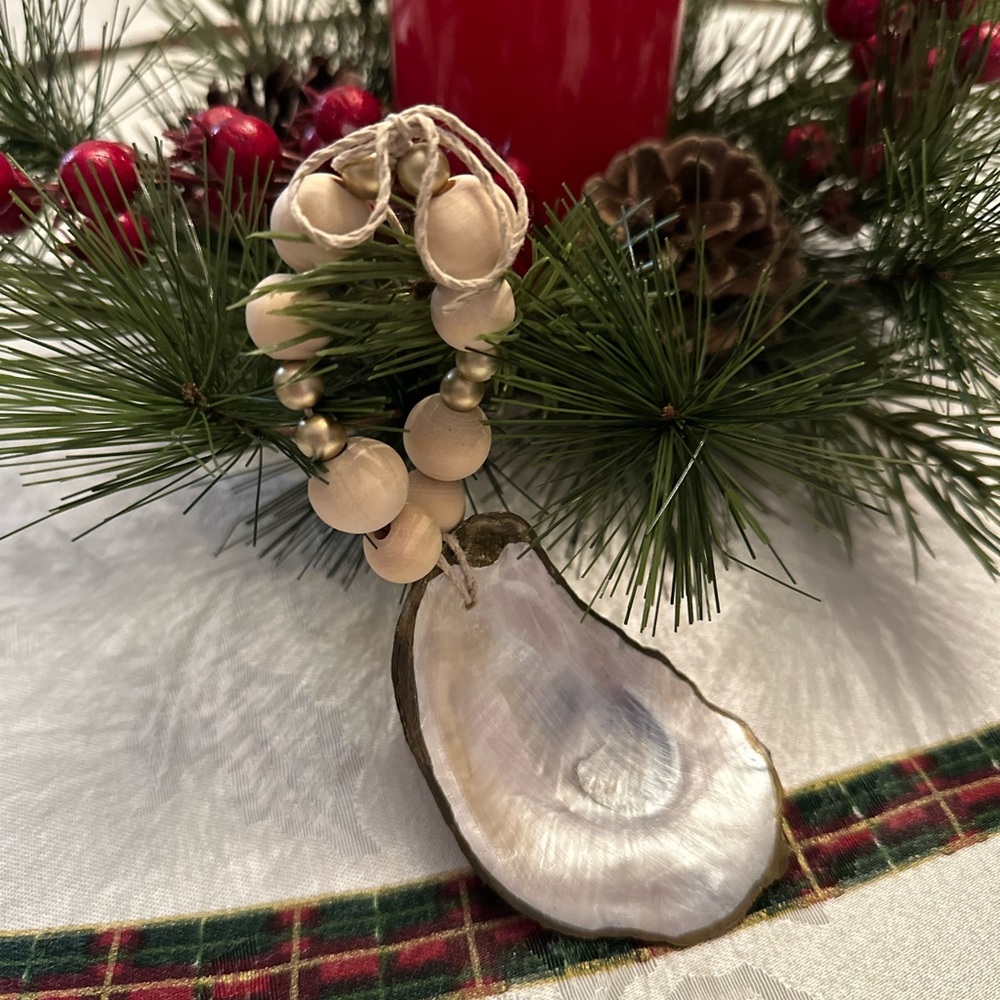 Oyster shell ornament